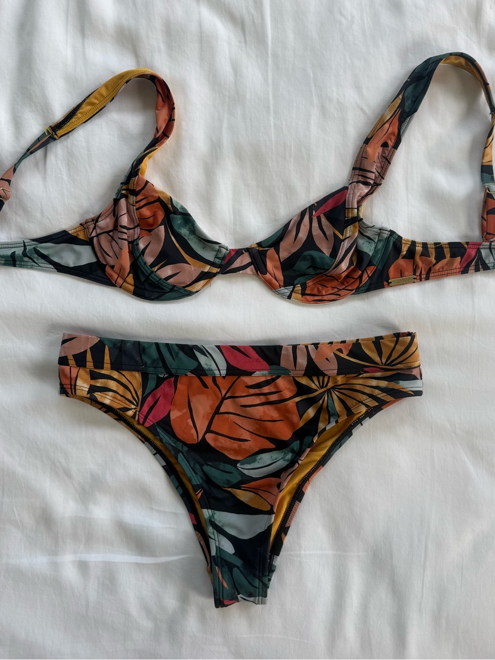 Billabong Tropical Leaf Print Bikini - S